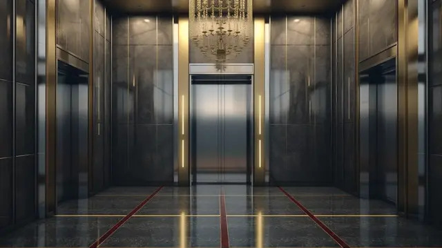 Modern elevator cabin after upgrade in Mumbai